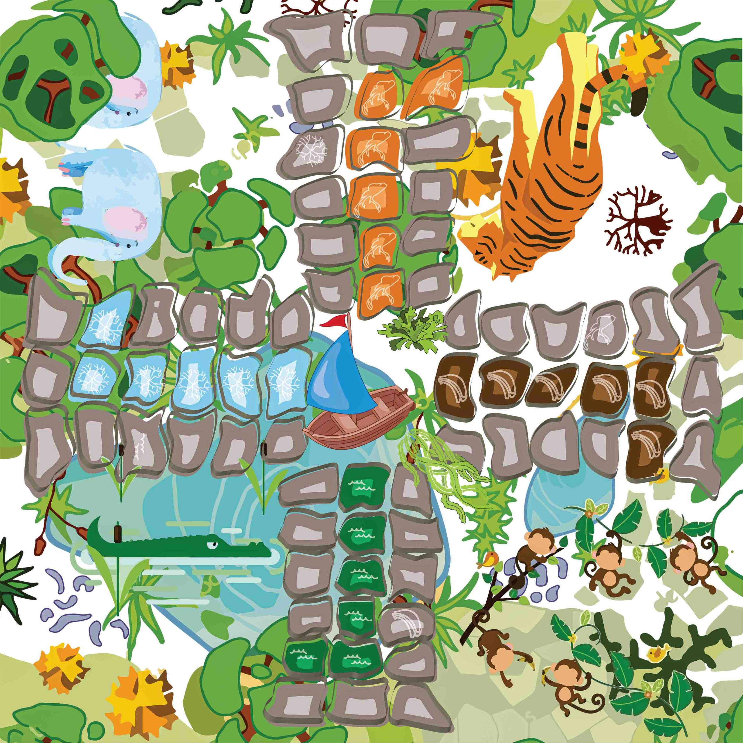 Jungle Themed Ludo Design